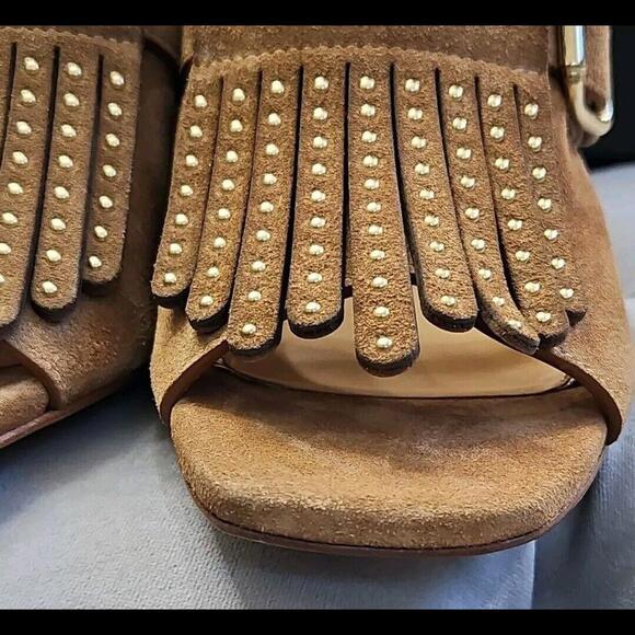 The Office of Angela Scott Ms Naomi Stud Kiltie Buckle Sandals Womens Shoes 36 6 - Picture 9 of 16